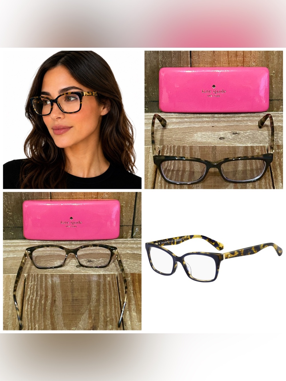Kate Spade. 5 Piece: Leila Bag & Free Wristlet, Glasses & Case, Scarf & Dust Bag - Picture 14 of 16